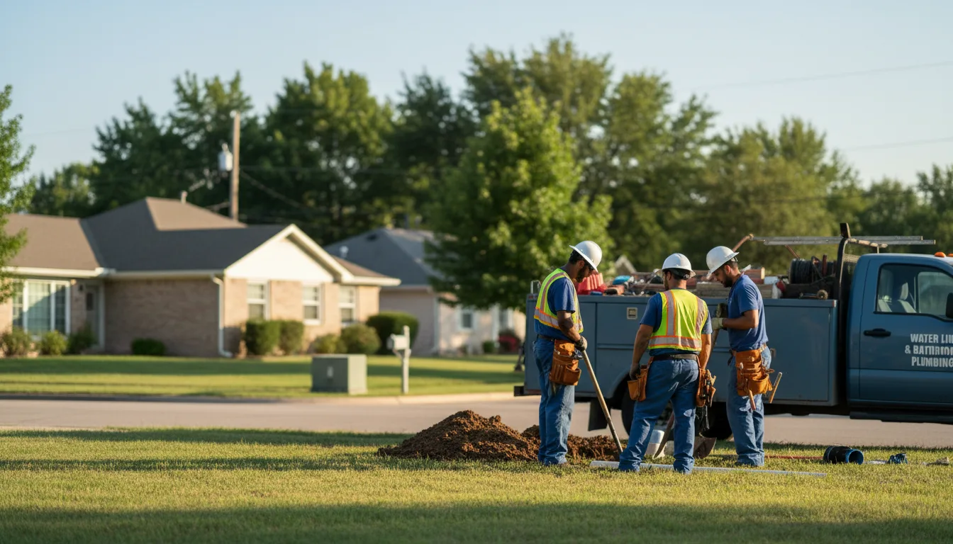 Residential water line and bathroom plumbing service in Hallsville, MO